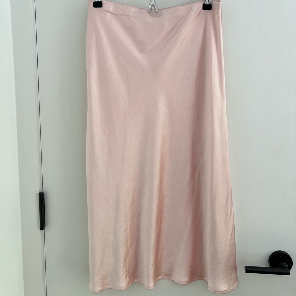 Pink silk skirt